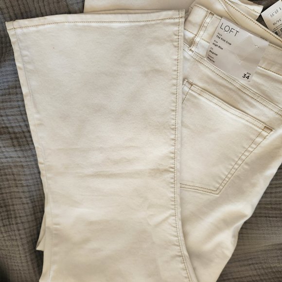 NWT Loft Kick Crop White Jeans, SIze 34/18 - Picture 9 of 10